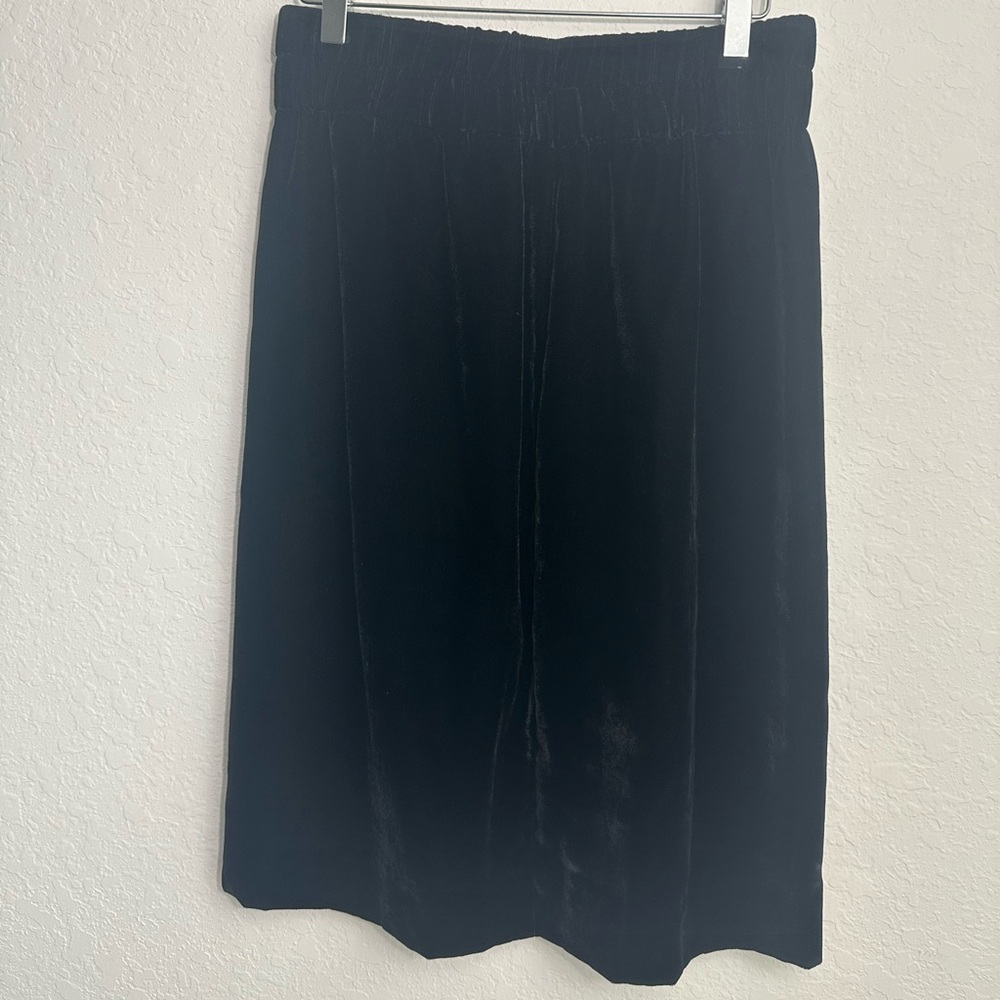 J. Crew Black Velvet Skirt Size S NWT